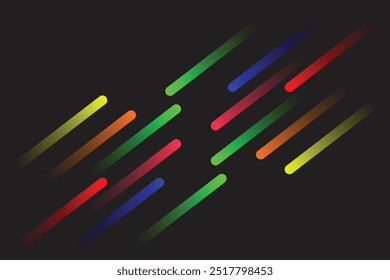 Fondo negro con la línea de color del arco iris
