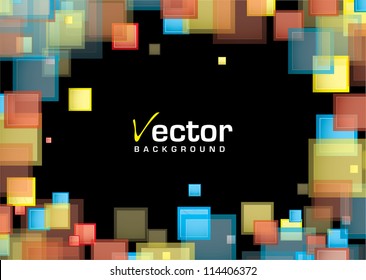 Black background with rainbow colour frame or border with copyspace