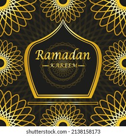 black background with ramadan ornaments suitable for ramadan celebrations