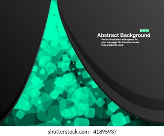 Black background with random transparent cells. Vector illustration in RGB colors.