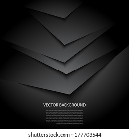 Black background with realistic shadows