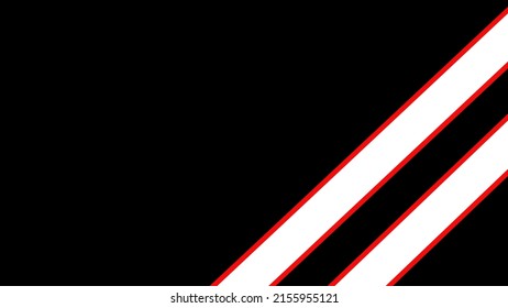 Black background with red accents.