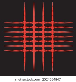 Un fondo negro con un diseño rojo que dice 'el número siete'.