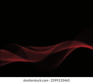 black background and red dot