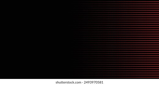 Black background and red dot. Vector illustration