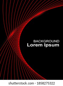 Black background with red line effect modern graphic design