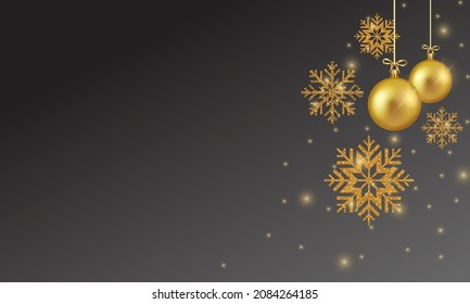 Black background related to christmas wallpaper, greetings, banner or card
