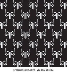 black background with repeated align abstract pattern for fabric and etc use