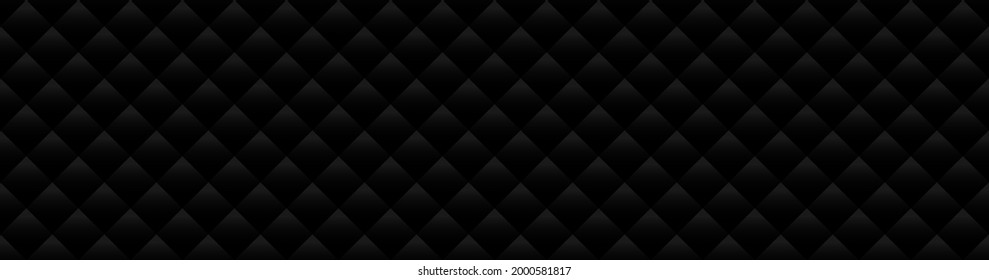 Black background with rhombuses. Seamless vector illustration. 