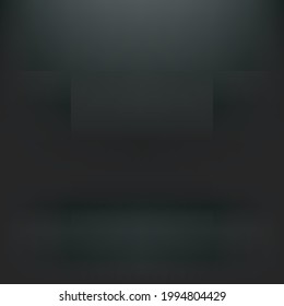 Black background. Room in the 3d.  Space for text. Vector illustration.