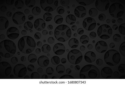 Black Background Round Openings Depth Effect Stock Vector (Royalty Free ...