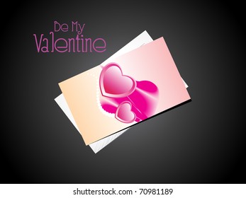 black background with set of valentine day, vector illustration