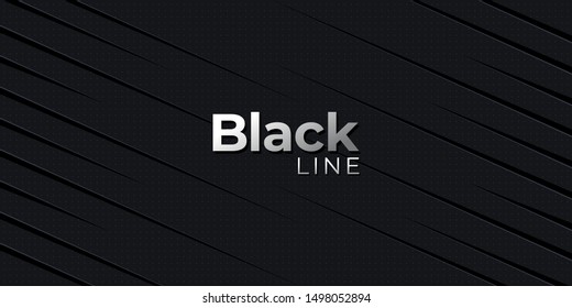 Black background with sharp lines and dots texture.