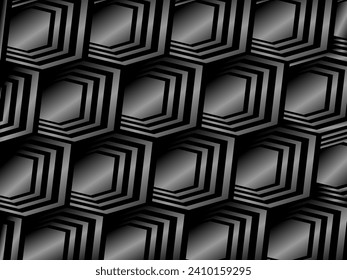 Black background with shiny diagonal geometric pattern.