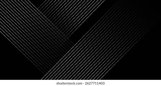 Fondo negro con líneas diagonales brillantes Fondo de pantalla, ilustración de Vector