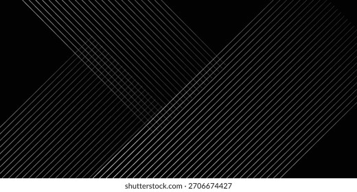 Fondo negro con líneas diagonales brillantes Fondo de pantalla, fondo lineal geométrico abstracto metálico negro y gris.

