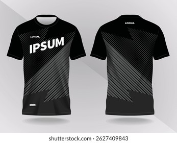 black background shirt sport jersey mockup template design for soccer, football, racing, gaming, motocross, cycling, and running