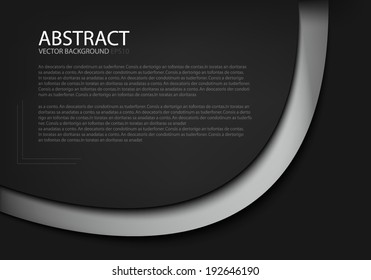 Black background and silver line on black background vector abstract for text and message design