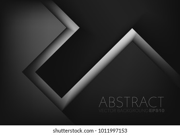 Black background with silver line vector background