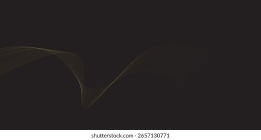 black background and simple gradient lines modern art type1