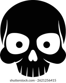 black background with a skull vector art illustration.
