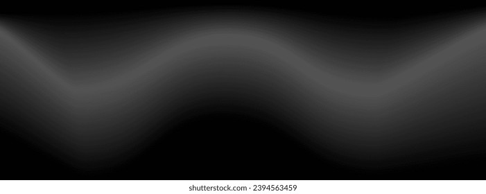 Black background, soft white smoke waves for website decoration.