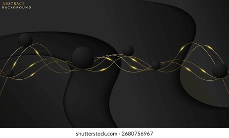 Black background with sparkling gold lines