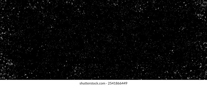 Um plano de fundo preto com uma textura manchada. O fundo é preto com um efeito estrelado. Perfeito para um fundo com temática cósmica. Vetor de plano de fundo de textura granulada mínima