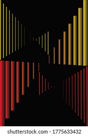Black background. Stripes with color transition.