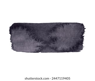 Black background stripes, texture brush stroke, grunge watercolor paint design. Stripes texture patch painted label background.