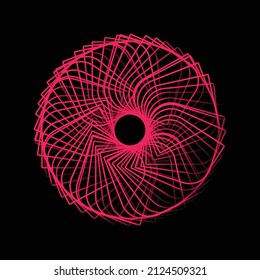Black Background Super Amazing 3D Gradient Circle Ring