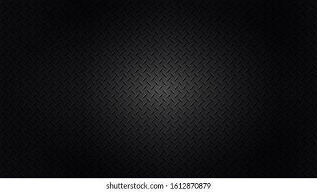 Black background texture. Corrugated metal. Vector illustration.