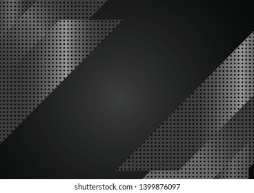 Black background textured in modern geometry