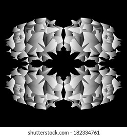 black background  triangular abstract vector art