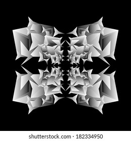 black background  triangular abstract vector art