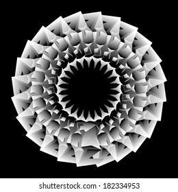 black background  triangular abstract vector art