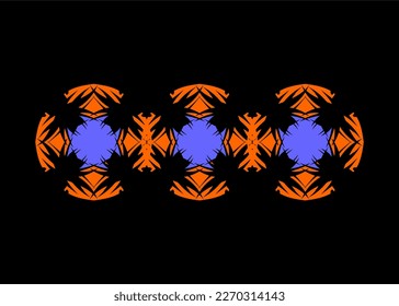 Black background with unique pattern for fabric or other decoration