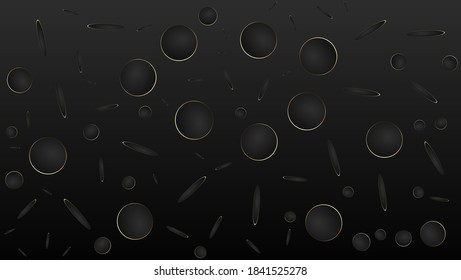 black background vector, with circle and oval design