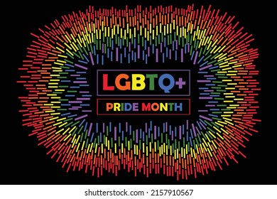 The Black Background Vector Features The LGBTQ Logo And Radiates With A Beautiful Hue Of Light.