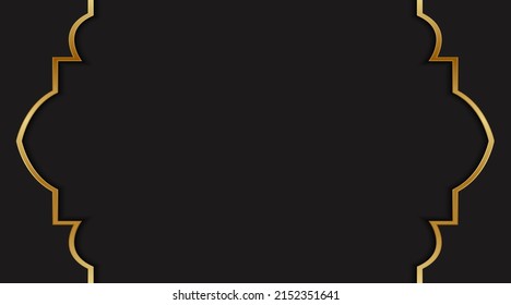 black background vector, with gold border

