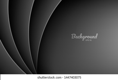 Black background vector illustration Modern concept with geometric shapes