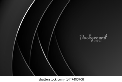 Black background vector illustration Modern concept with geometric shapes