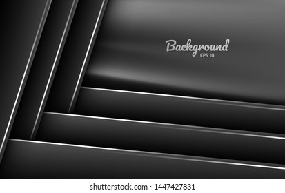 Black background vector illustration Modern concept White straight line Geometry