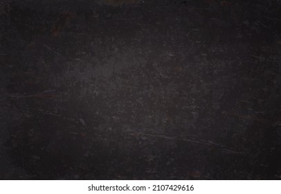 black background vector illustration with vintage distressed grunge texture and dark charcoal gray brown color