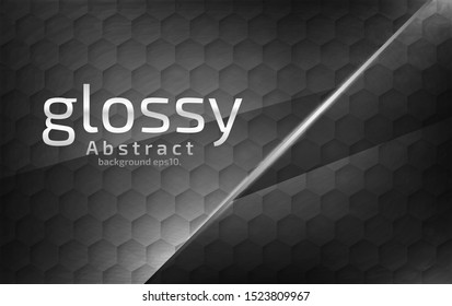 Black background vector image Abstract overlapping on gray and white Modern geometric line design ideas