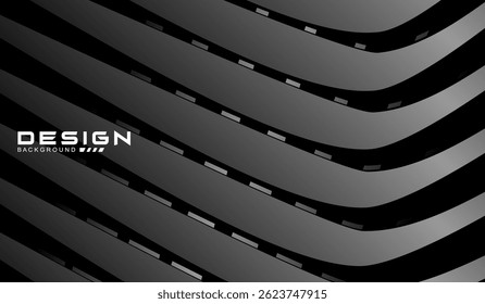 Black background vector luxury invitation card. Elegant wavy lines pattern on black background. Premium design illustration for wedding, vip cover template, grand opening, flyer, etc.
