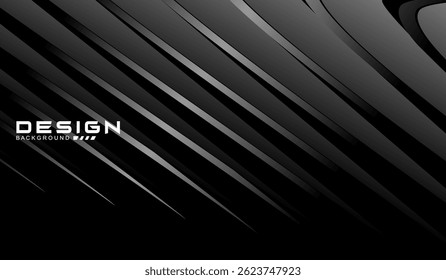 Black background vector luxury invitation card. Elegant wavy lines pattern on black background. Premium design illustration for wedding, vip cover template, grand opening, flyer, etc.