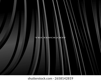 Cartão de convite de luxo vetor fundo preto. Elegante padrão de linhas onduladas no plano de fundo preto. Ilustração de design premium para casamento, modelo de capa vip, grande abertura, folheto, etc.