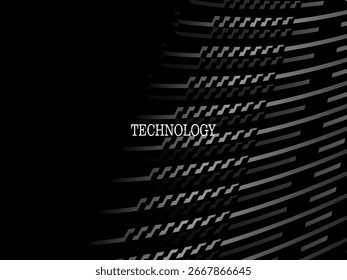 Tarjeta de invitación de lujo de Vector de fondo negro. Elegante patrón de líneas onduladas sobre fondo negro. Ilustración de diseño de Premium para boda, Plantilla de portada VIP, gran apertura, volante, etc.
