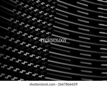 Black background vector luxury invitation card. Elegant wavy lines pattern on black background. Premium design illustration for wedding, vip cover template, grand opening, flyer, etc.